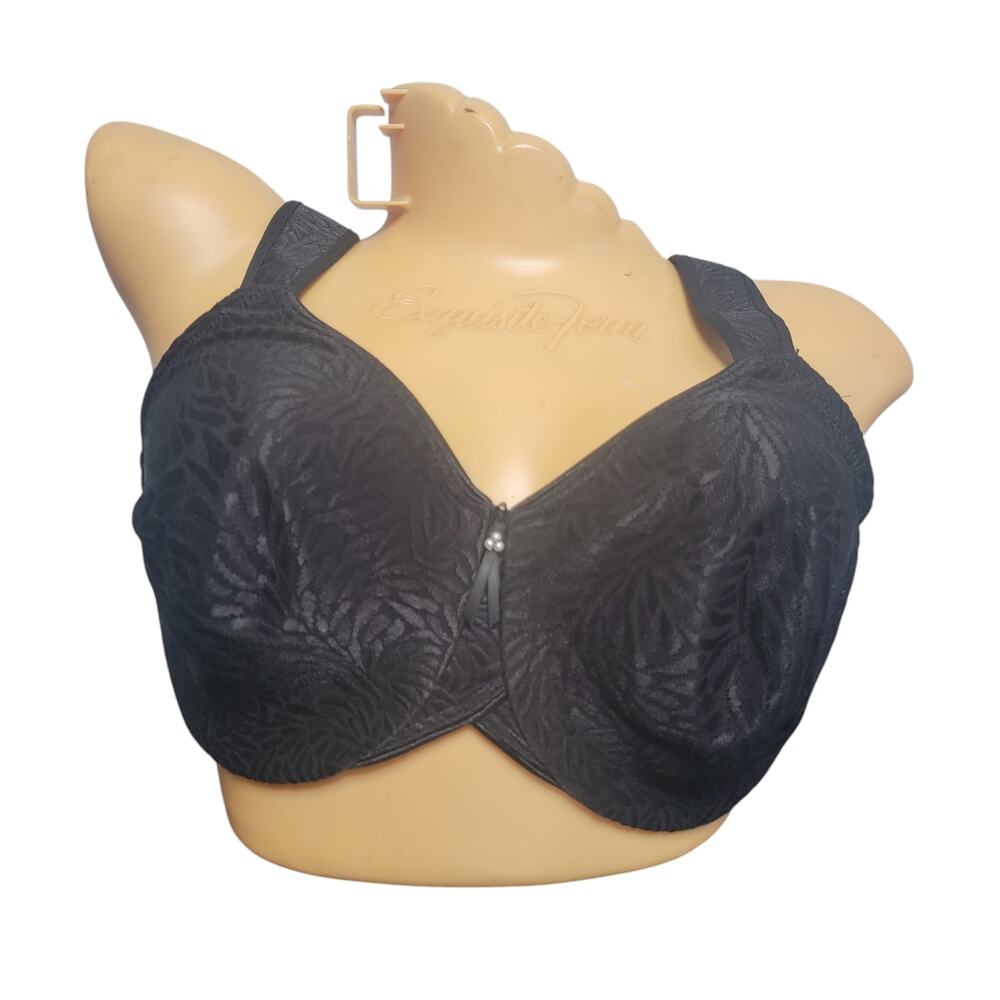 Wacoal 855367 Jacquard Underwire Bra Black 32DD